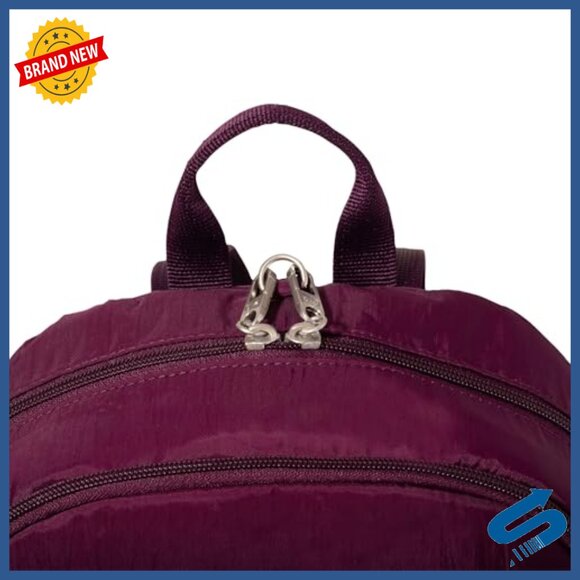 Anti-Theft Travel Backpack 9.4x13x5 Locking Zippers RFID Slash-Resistant